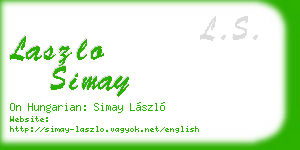laszlo simay business card